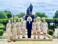 ร่วมวางพวงมาลาอนุสาวรีย์ จอมพล ถนอม กิตติขจร ณ สวนสาธารณะริมแม่น้ำปิง