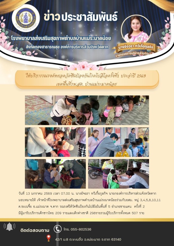 วันที่ 13 มกราคม 2569 (บ้านแม่ระมาดน้อย)