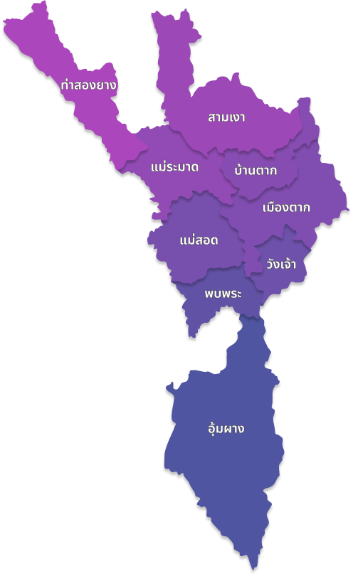แผนที่จังหวัดตาก